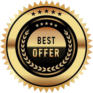 best offer  badges illistration and quality logo